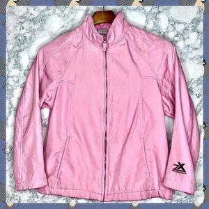 ZeroXposur Girls Pink Y2K Fleece Lined Full Zip Jacket Size 10/12